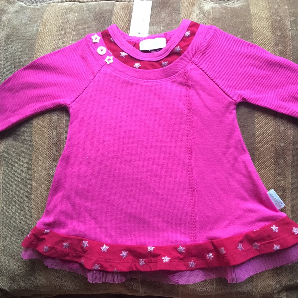 Naartjie 3-6 months stars pink ballerina dress